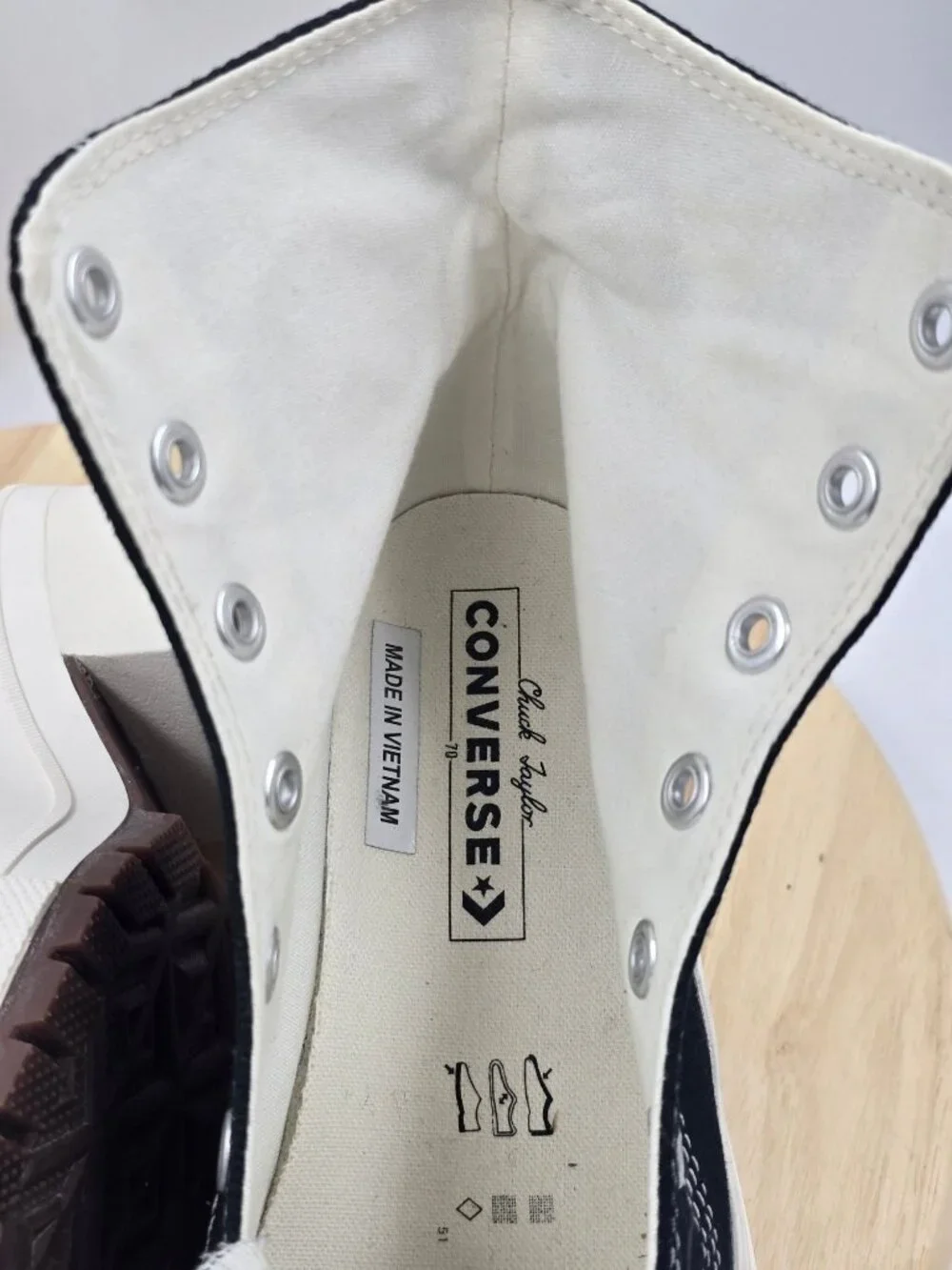 Converse Chuck 70 De Luxe Heel Platform  Black Egret Sneakers A05347C Womens 6